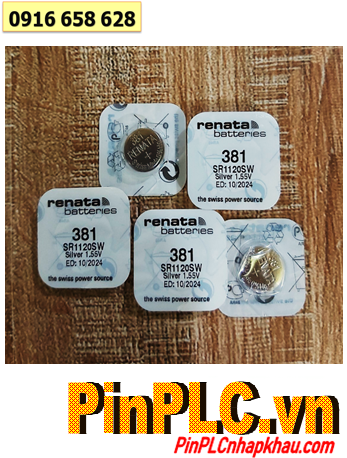 Renata SR1120SW - Pin 381, Pin 1.55v Silver Oxide Renata SR1120SW chính hãng (Vỉ 1viên)